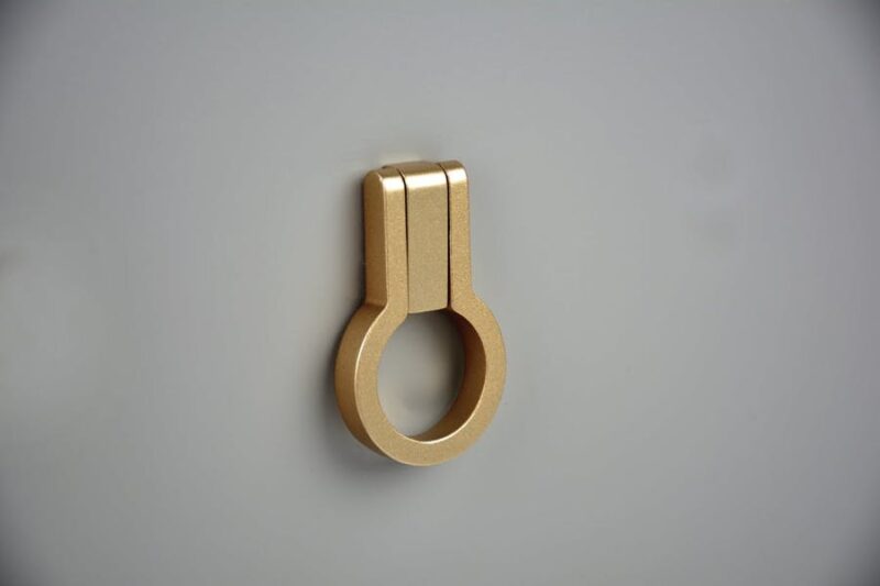 Puxador Ponto Antique Dourado Fosco – Zen Design